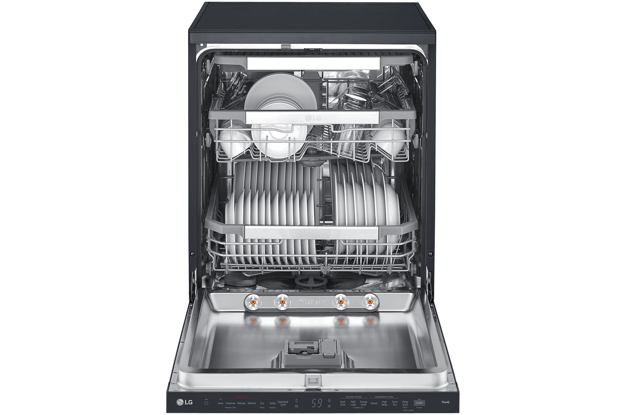 QuadWash™ Freestanding Dishwasher in Matte Black thumbnail 2